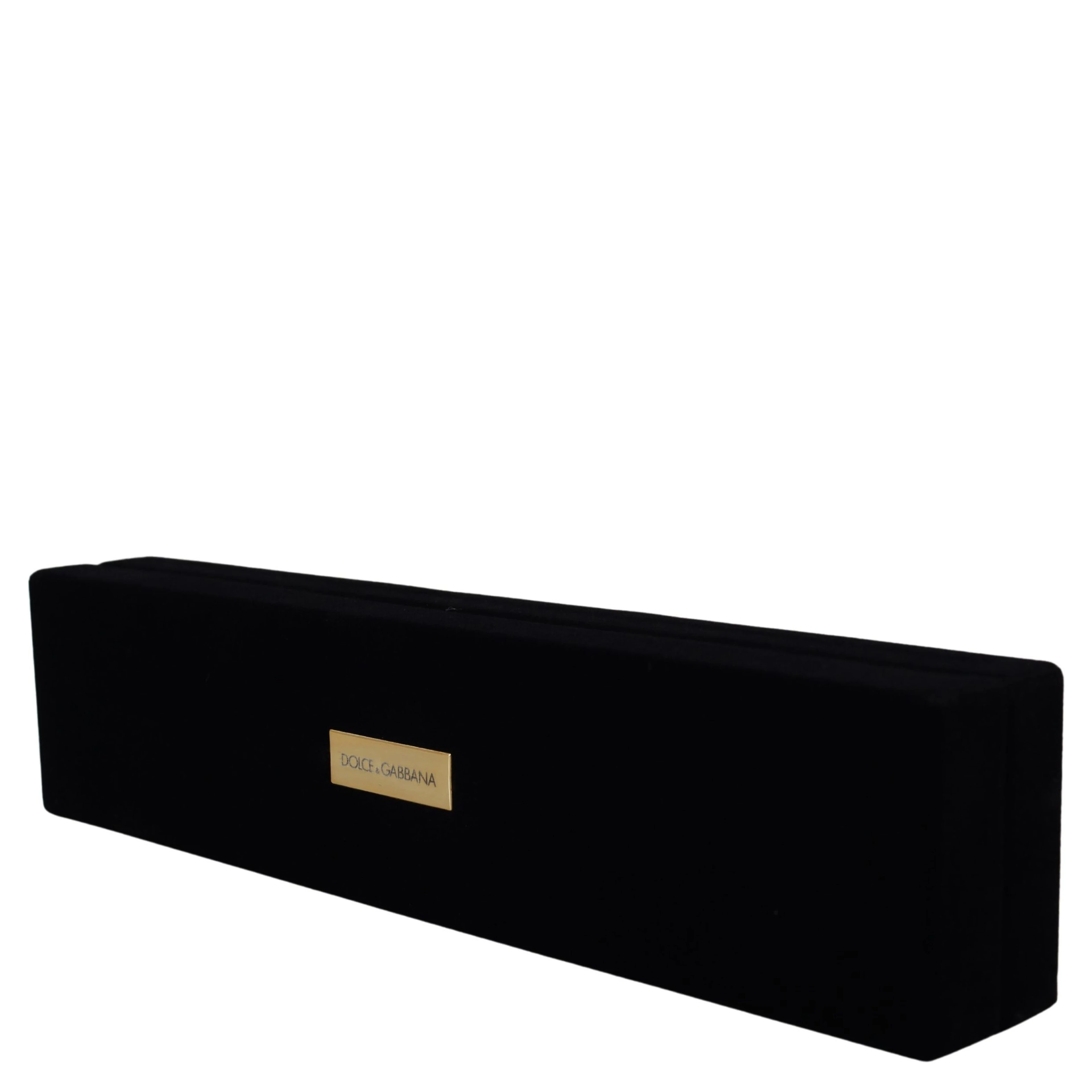 Black Velvet Logo Plaque Storage Bracelet Jewelry Box