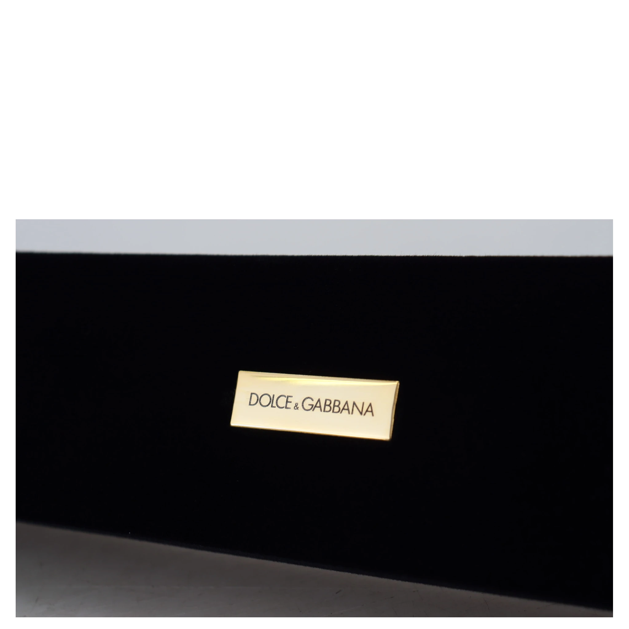 Black Velvet Logo Plaque Storage Bracelet Jewelry Box