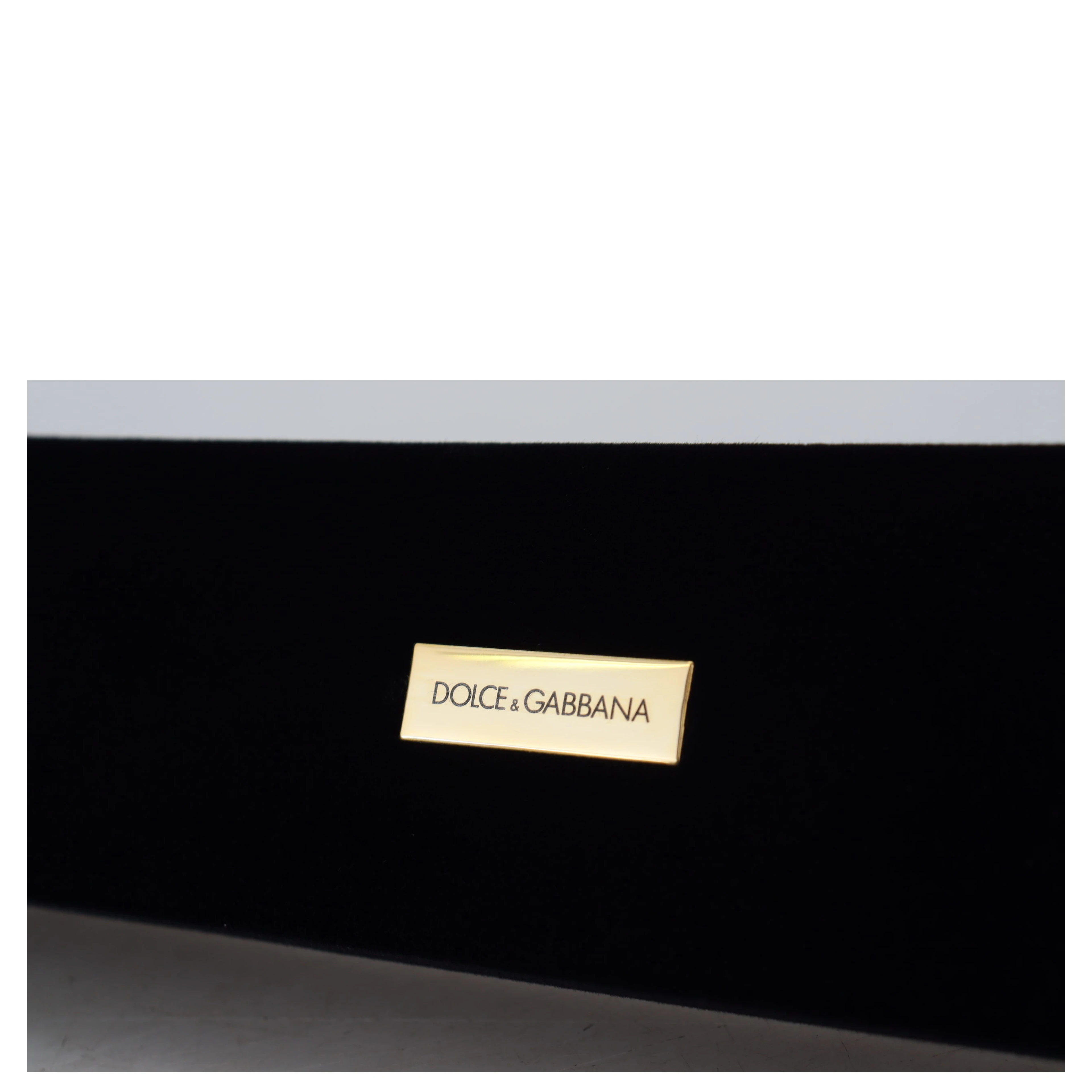 Black Velvet Logo Plaque Storage Bracelet Jewelry Box