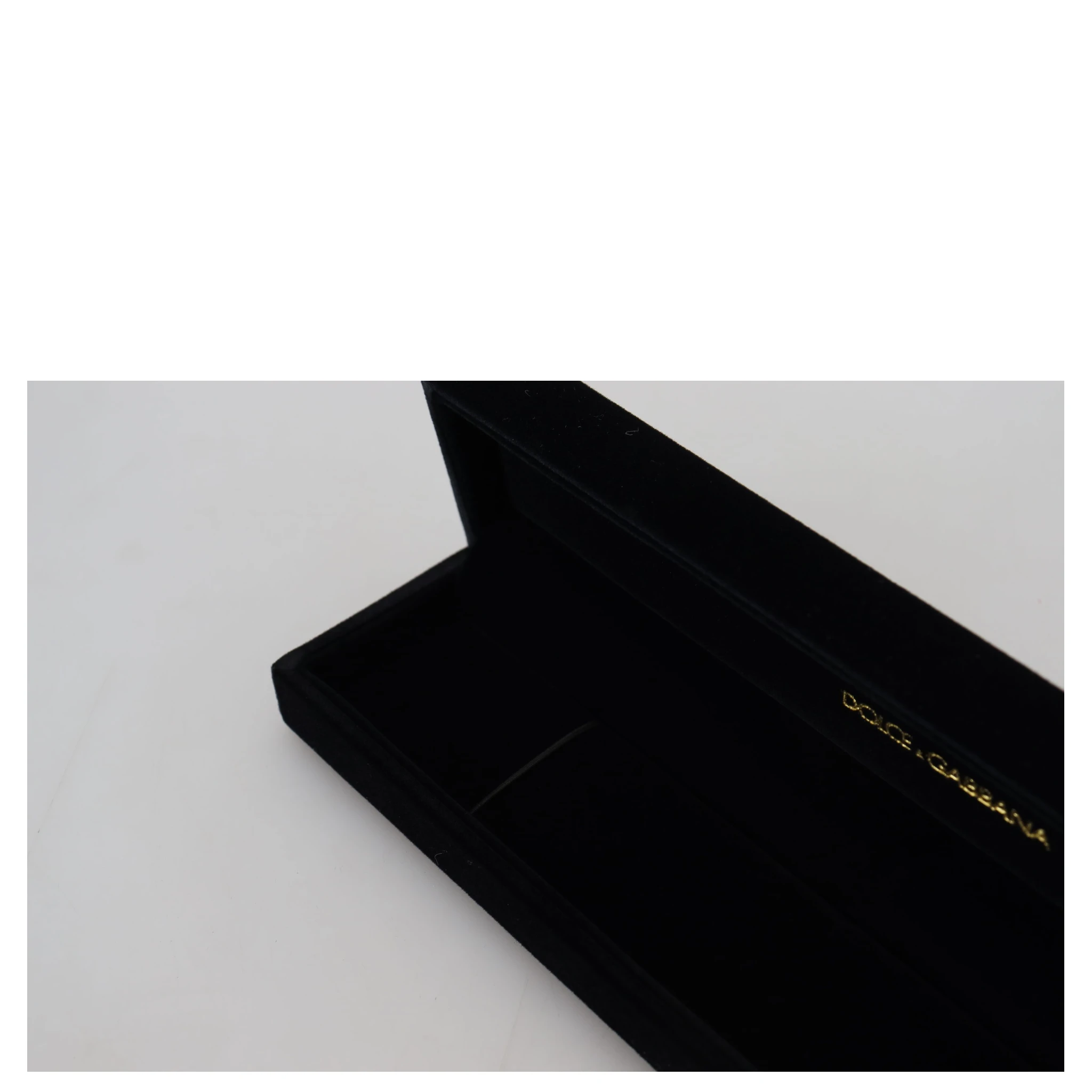 Black Velvet Logo Plaque Storage Bracelet Jewelry Box