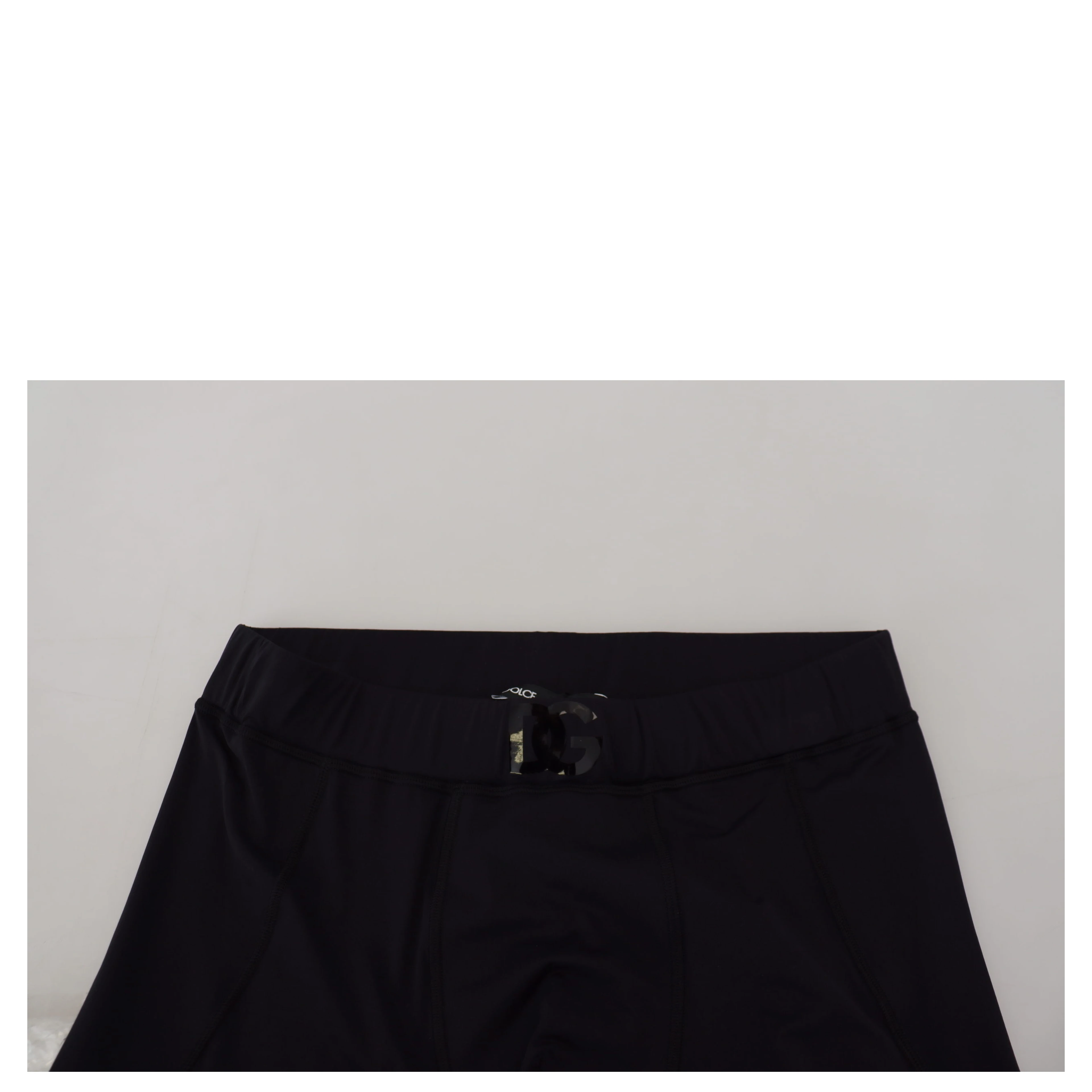 Black Nylon Slim Fit Stretch Pants