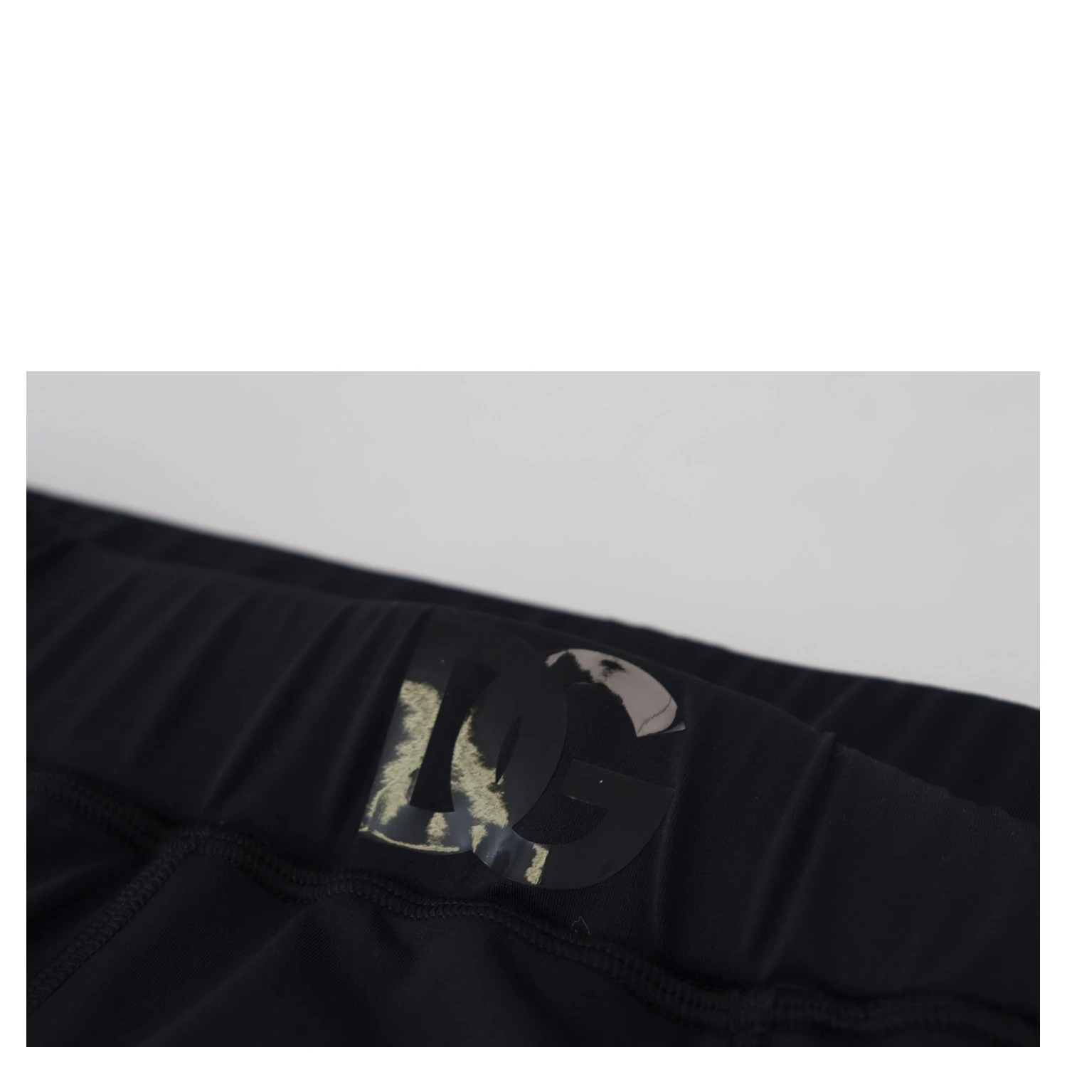 Black Nylon Slim Fit Stretch Pants
