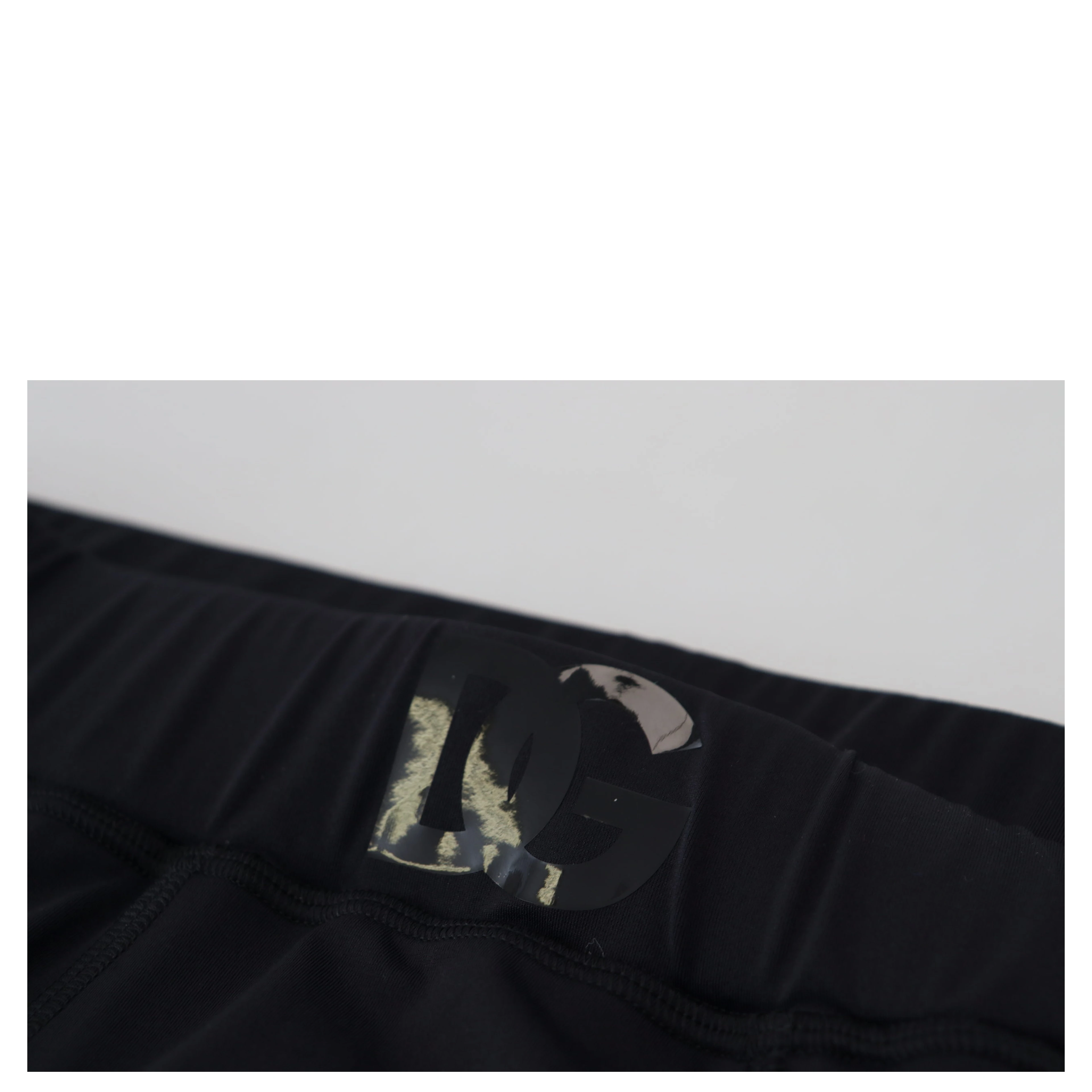 Black Nylon Slim Fit Stretch Pants