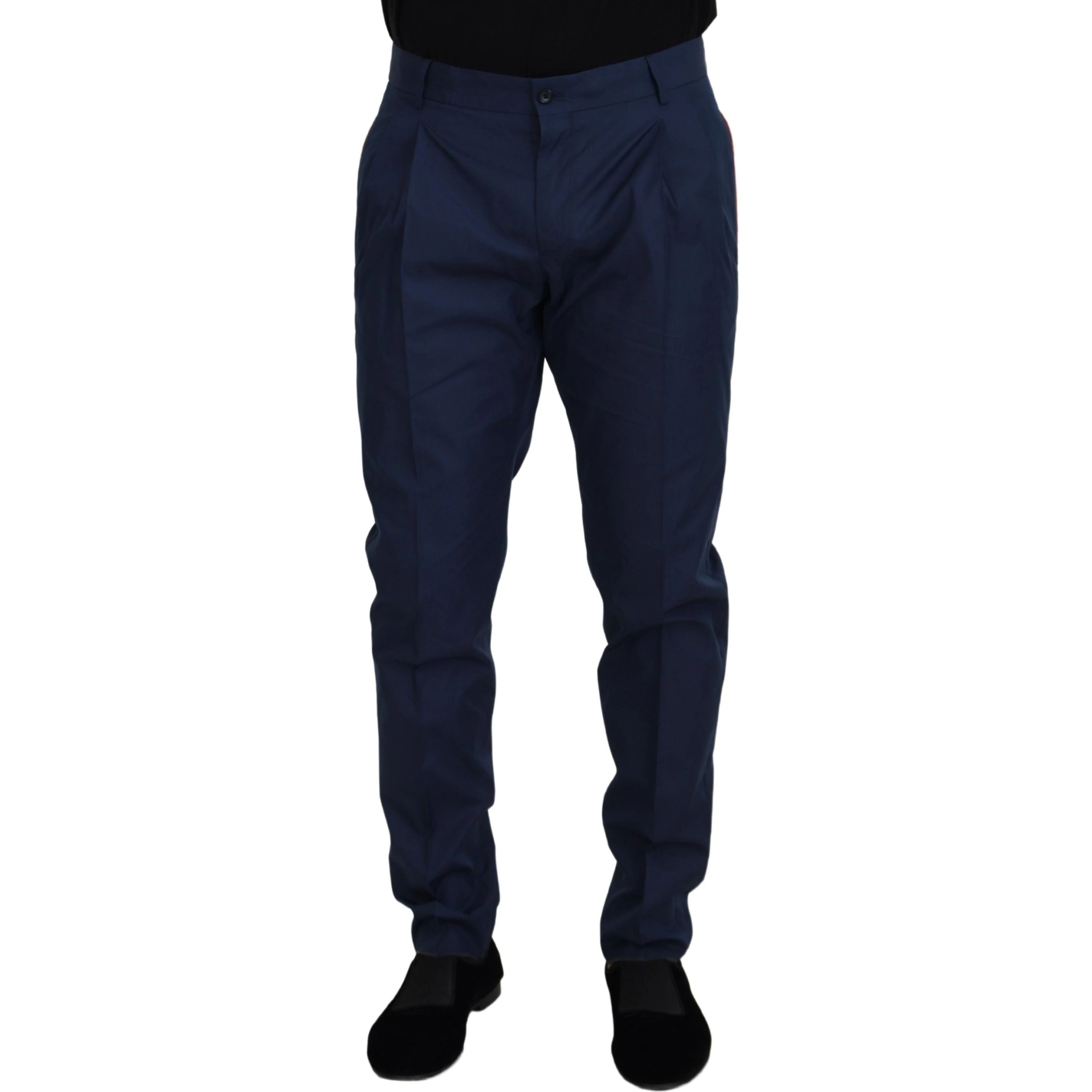 Blue Cotton Chino Formal Pants