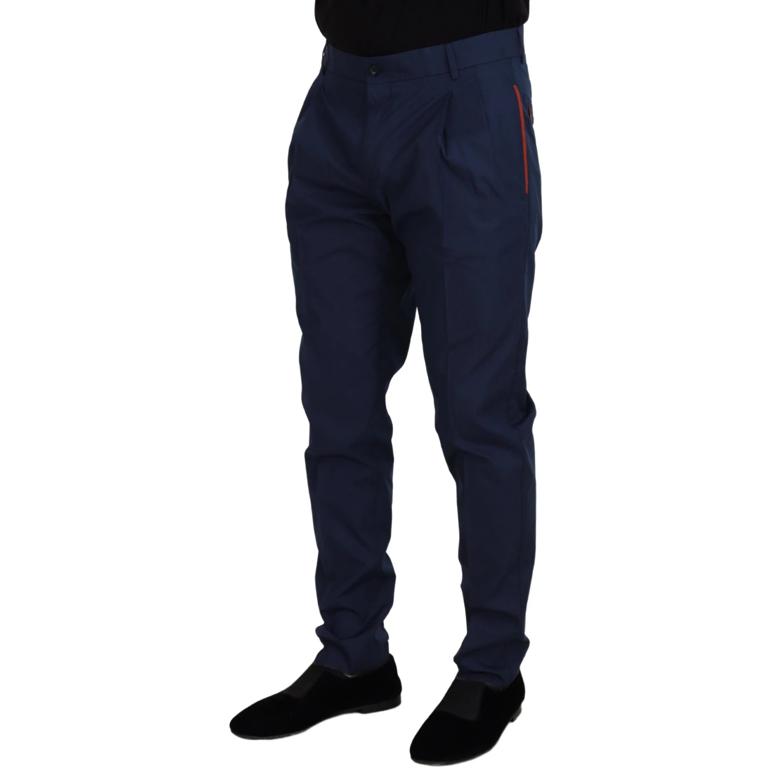 Blue Cotton Chino Formal Pants