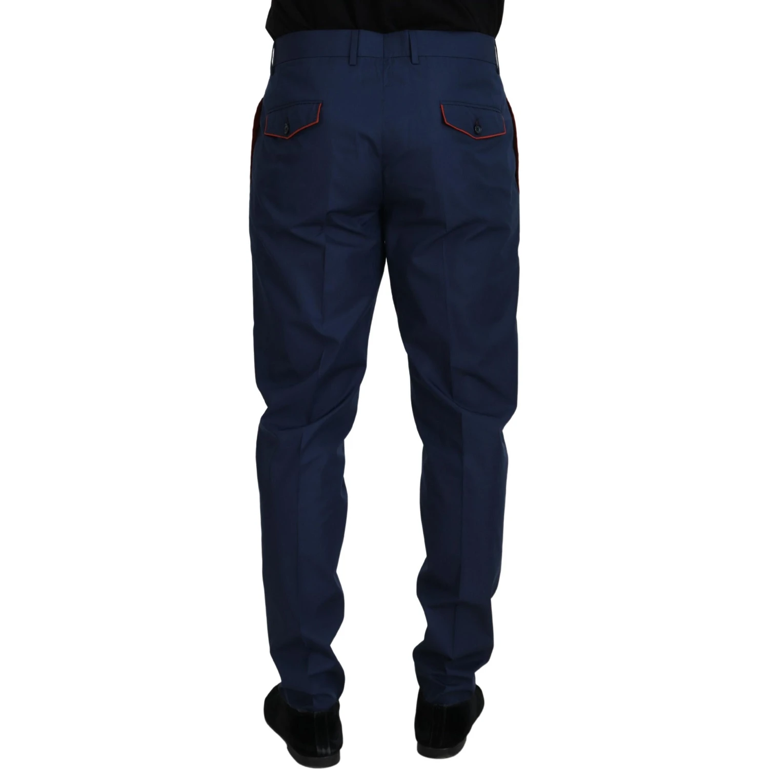 Blue Cotton Chino Formal Pants