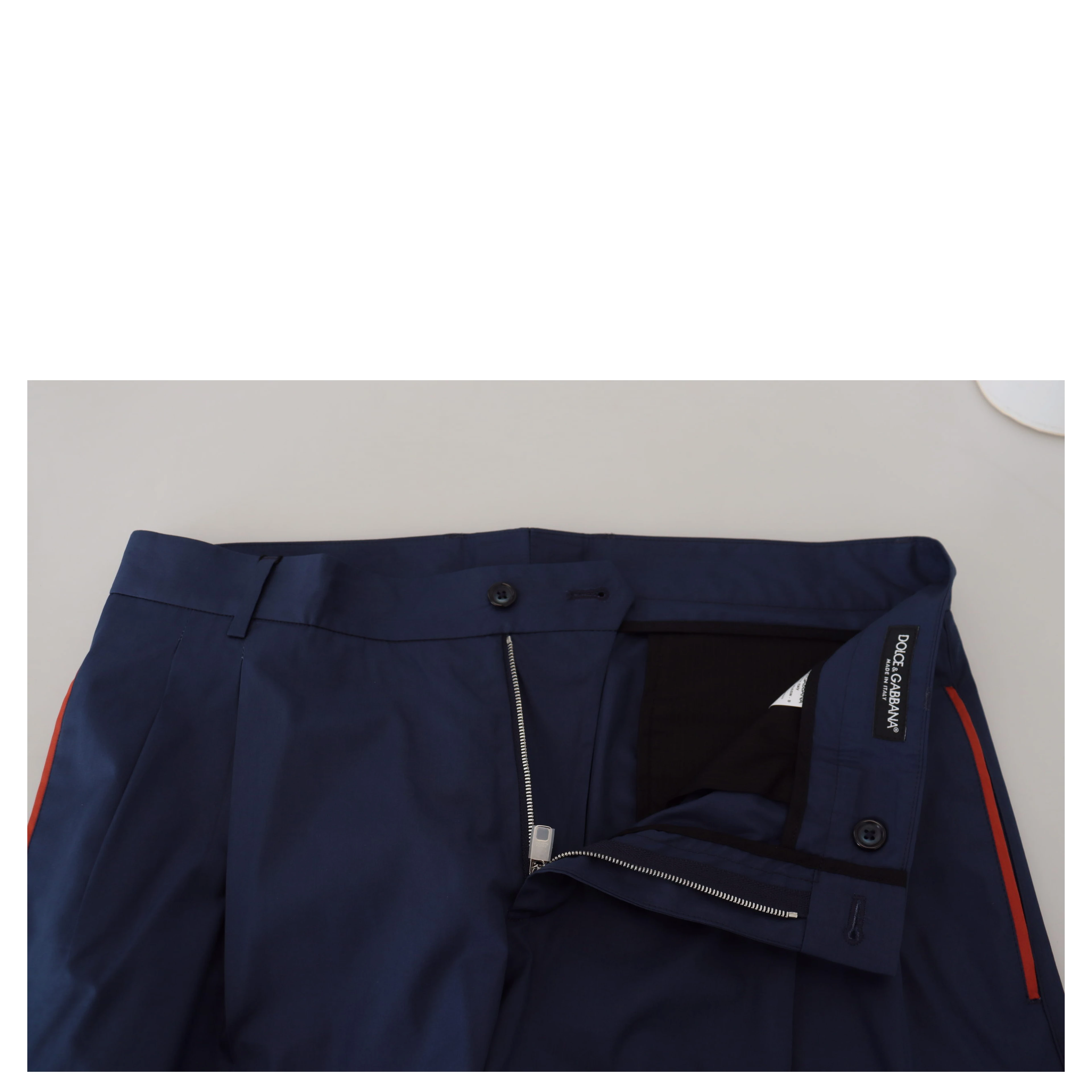 Blue Cotton Chino Formal Pants