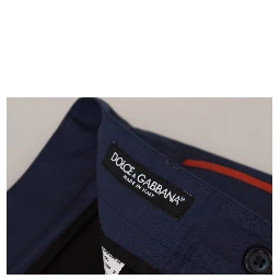 Blue Cotton Chino Formal Pants