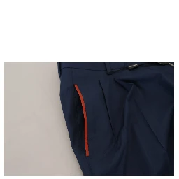 Blue Cotton Chino Formal Pants