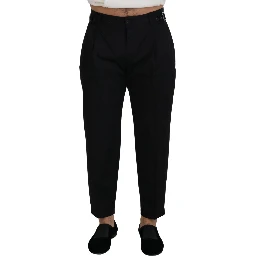 Black Cotton Chino Formal Pants