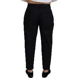 Black Cotton Chino Formal Pants