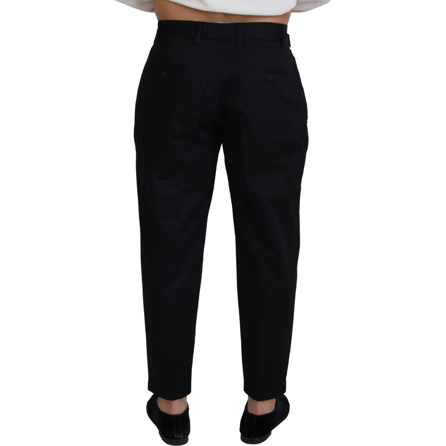 Black Cotton Chino Formal Pants