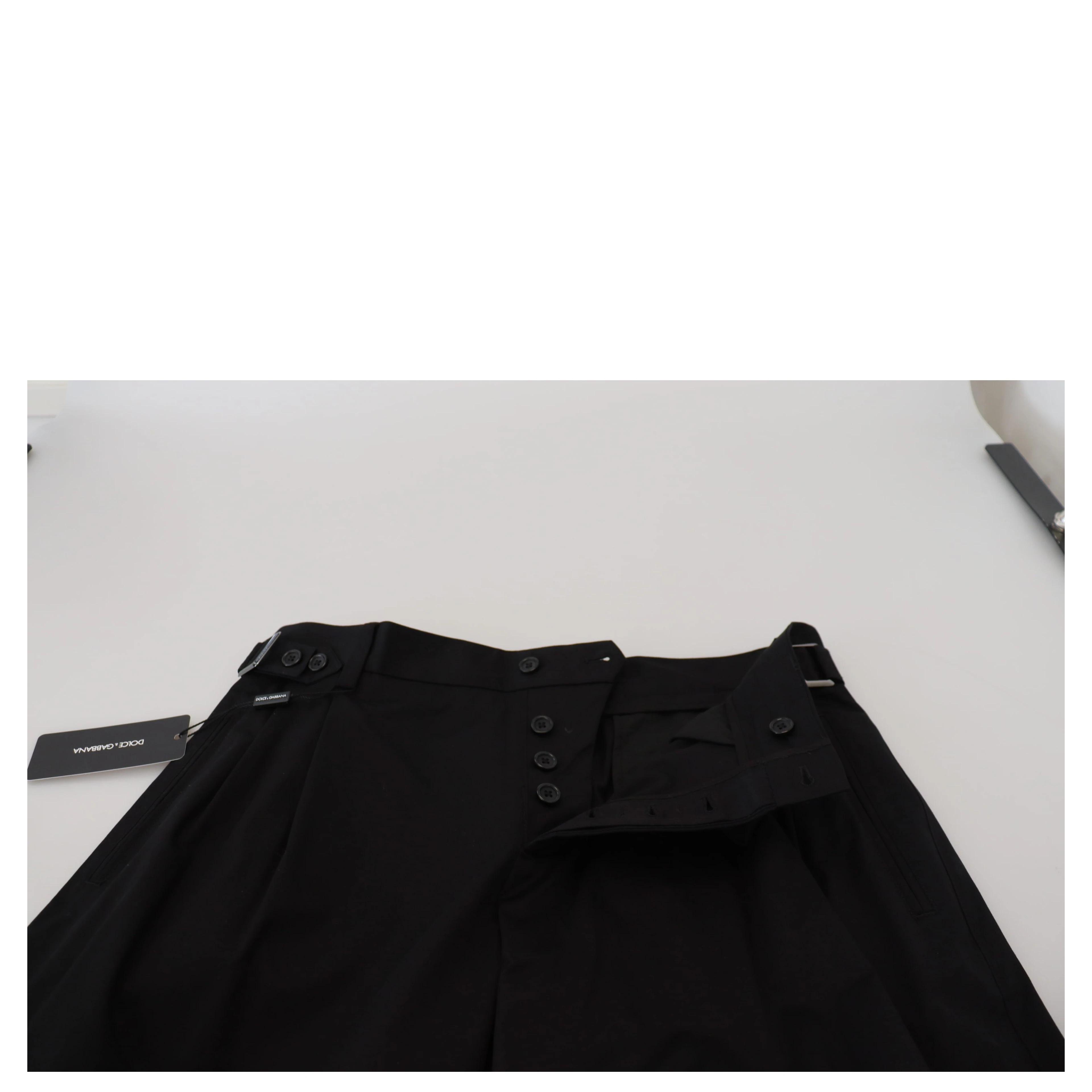 Black Cotton Chino Formal Pants