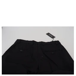 Black Cotton Chino Formal Pants