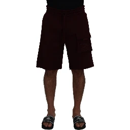 Maroon Bermuda Cargo Men Shorts