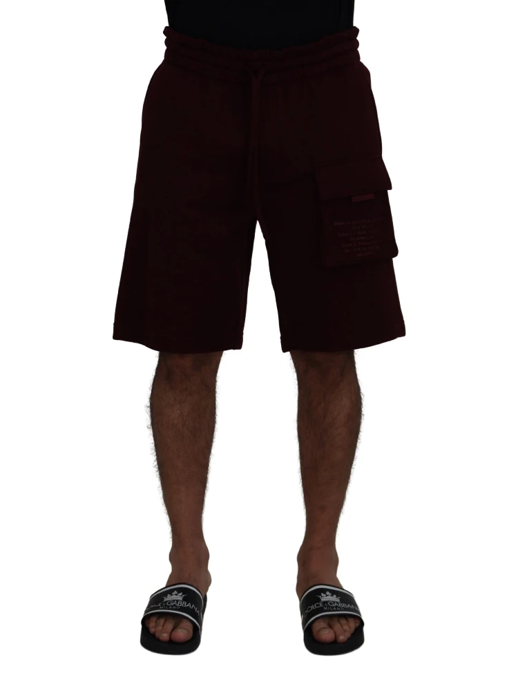 Maroon Bermuda Cargo Men Shorts