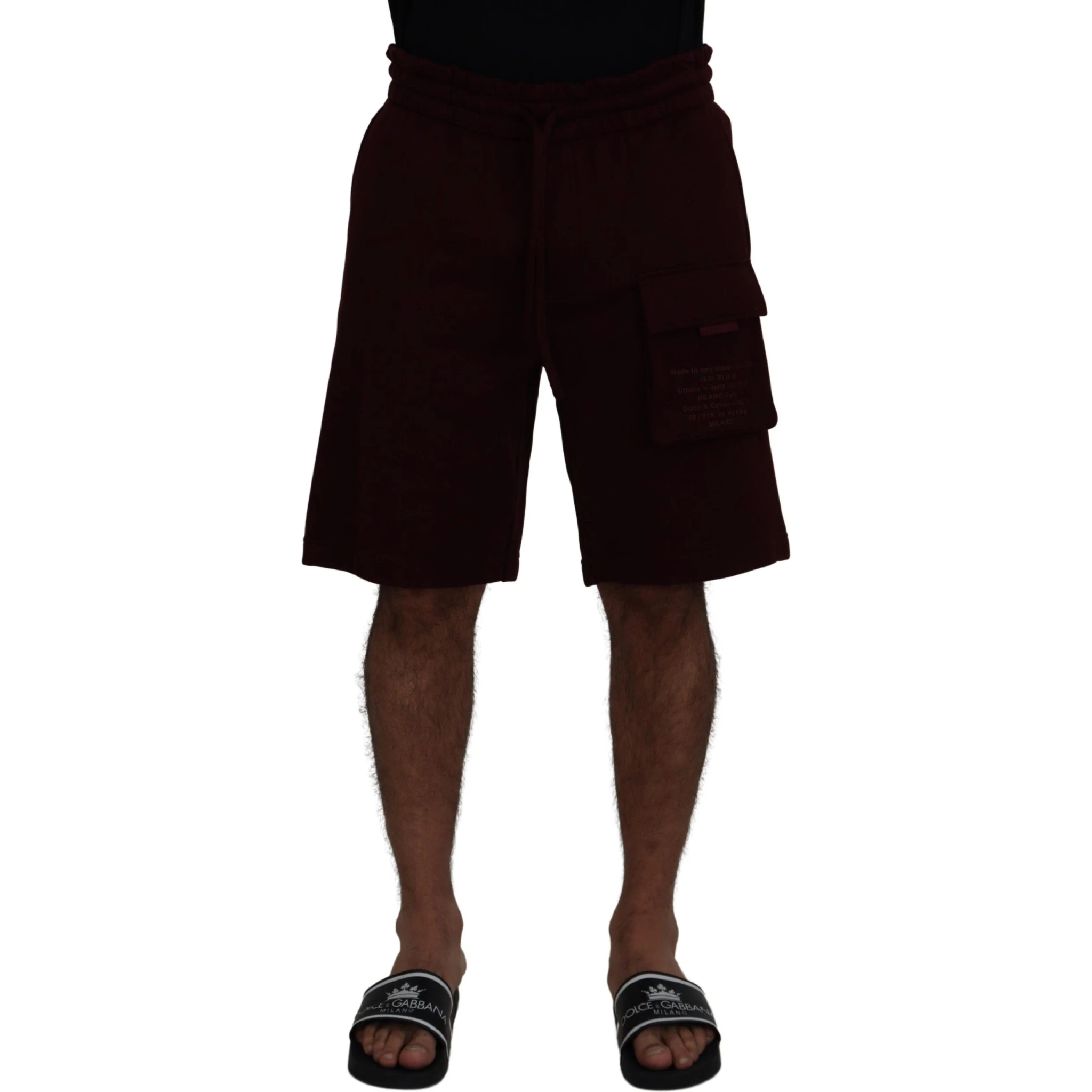 Maroon Bermuda Cargo Men Shorts