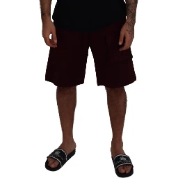 Maroon Bermuda Cargo Men Shorts
