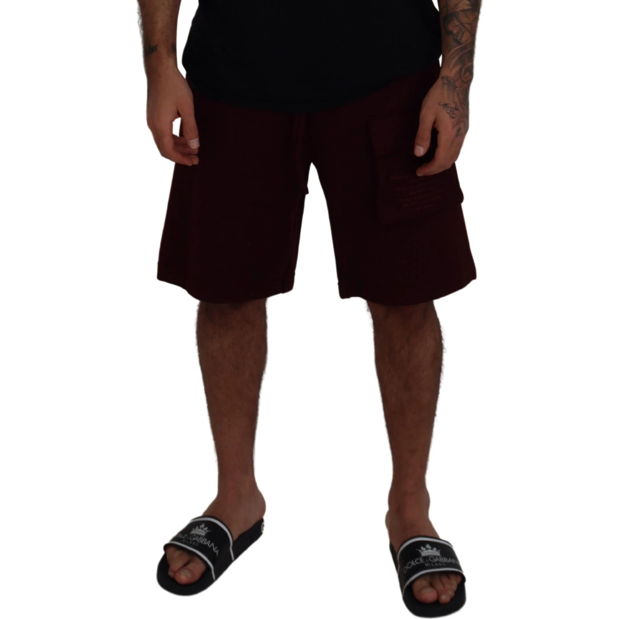 Maroon Bermuda Cargo Men Shorts