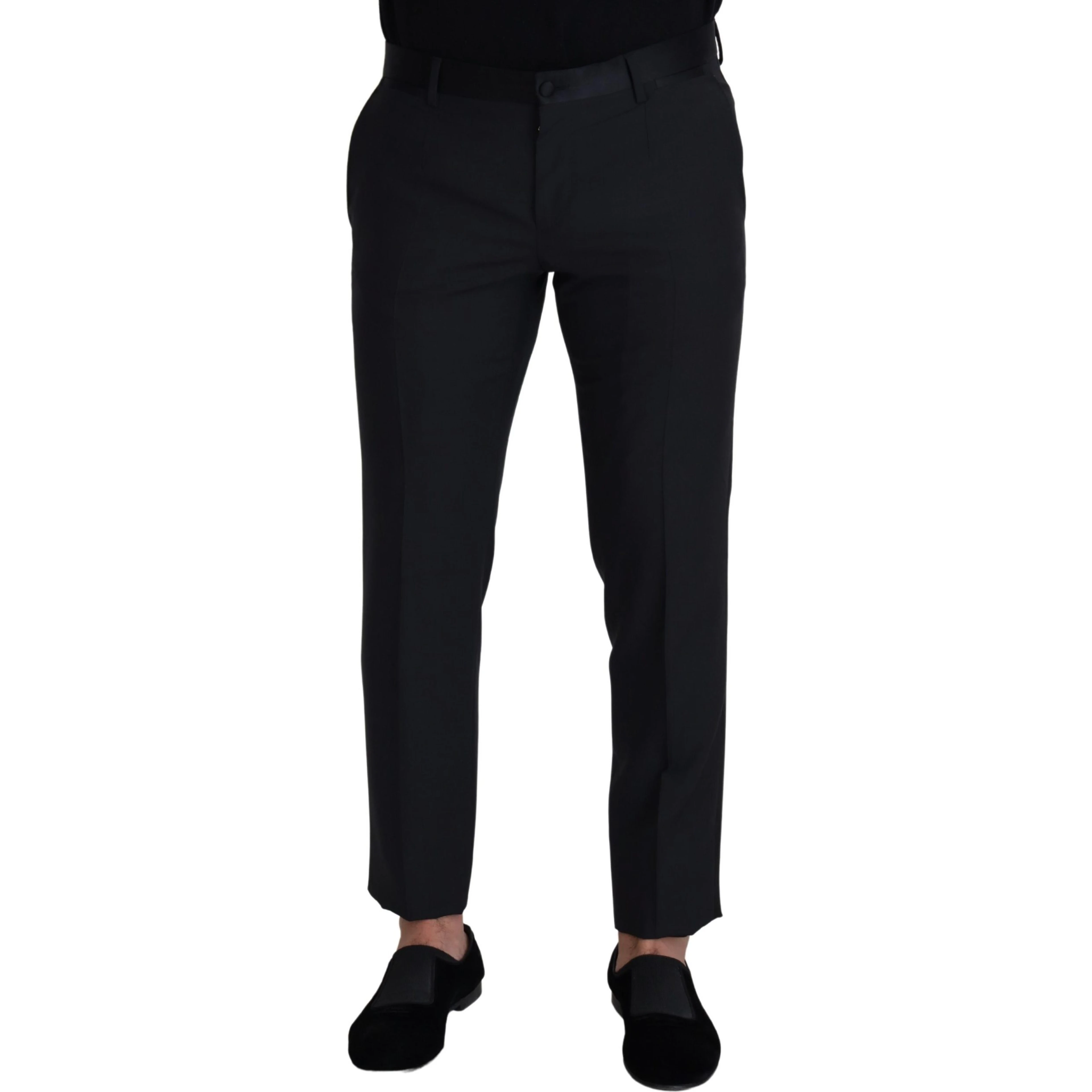Black Wool Men Formal Pants