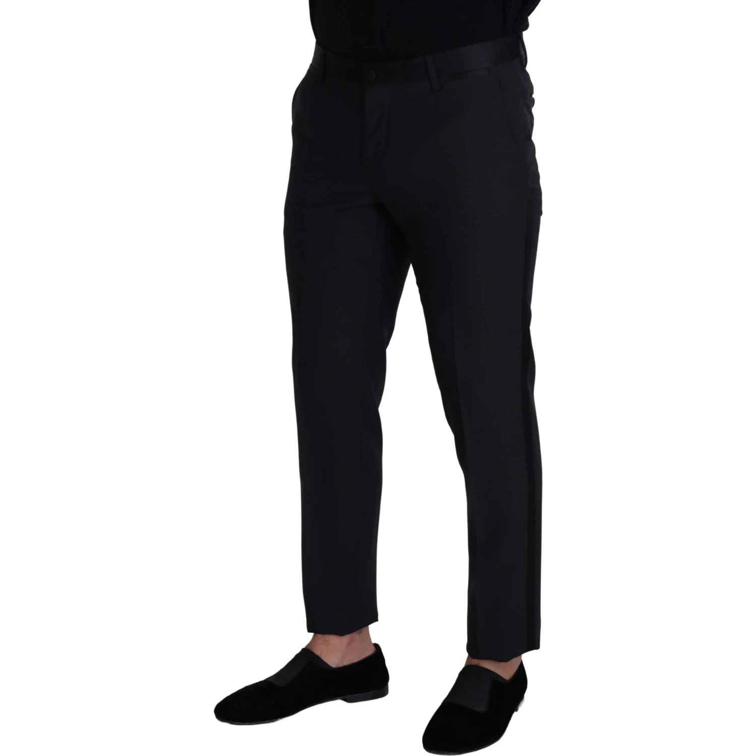 Black Wool Men Formal Pants