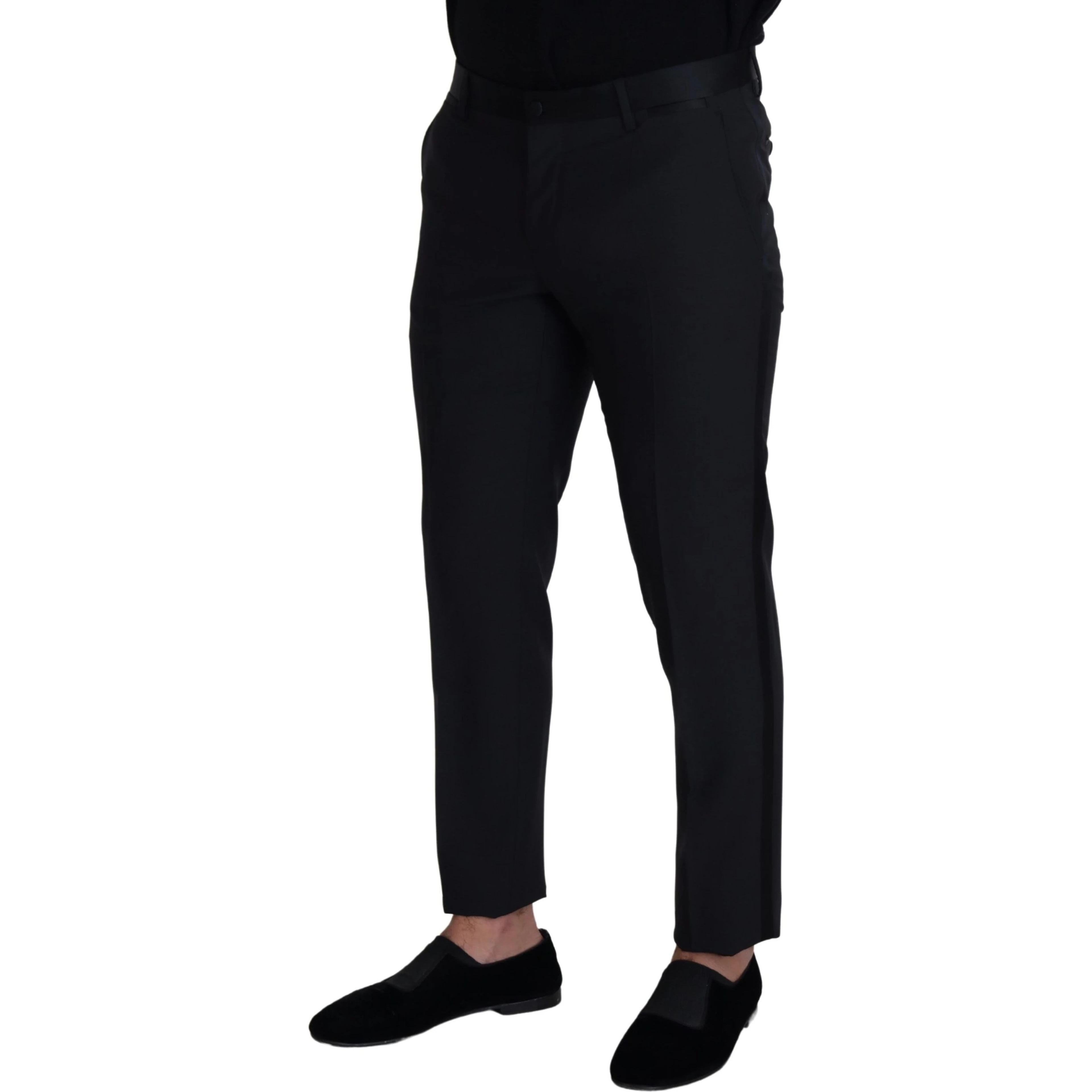 Black Wool Men Formal Pants