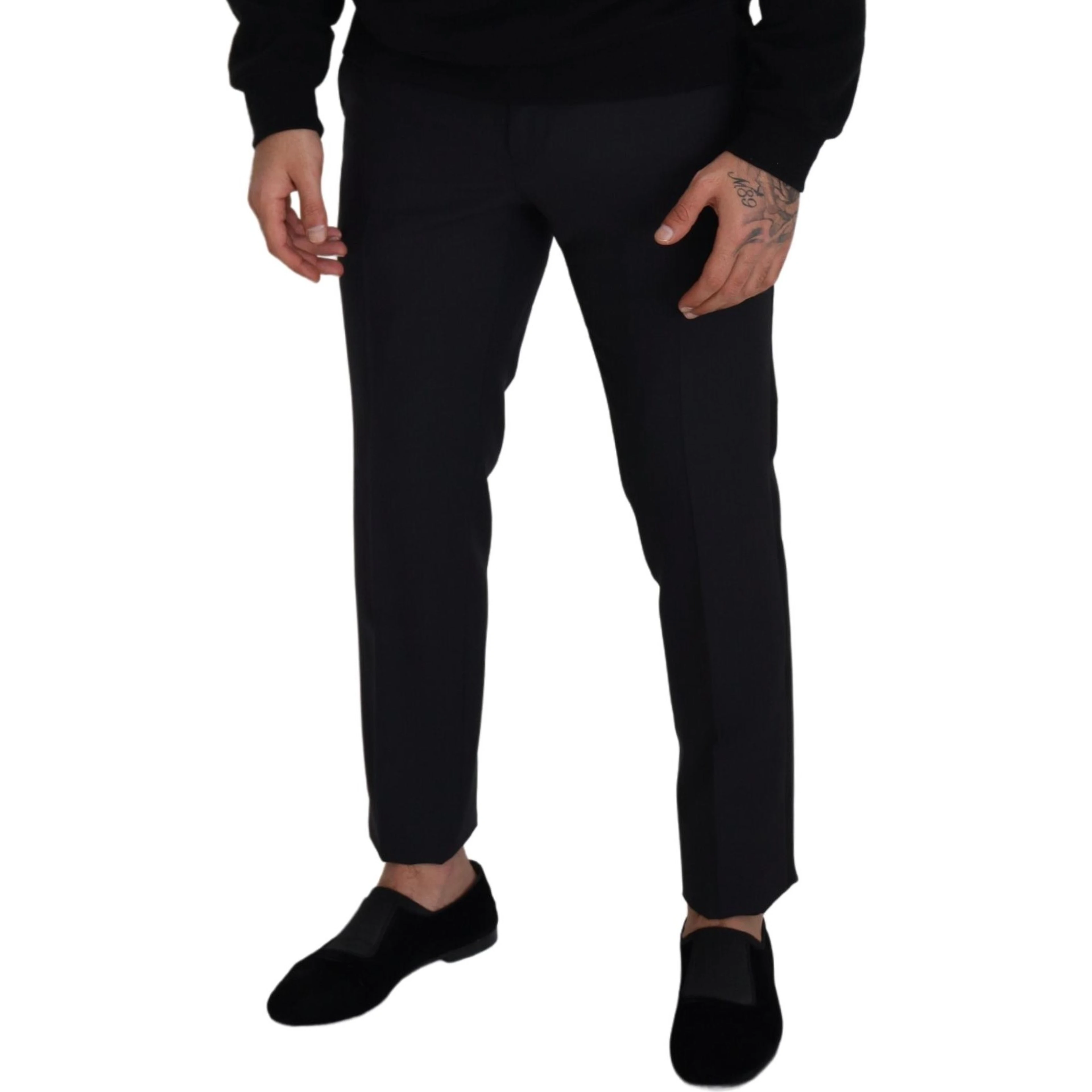 Black Wool Men Formal Pants