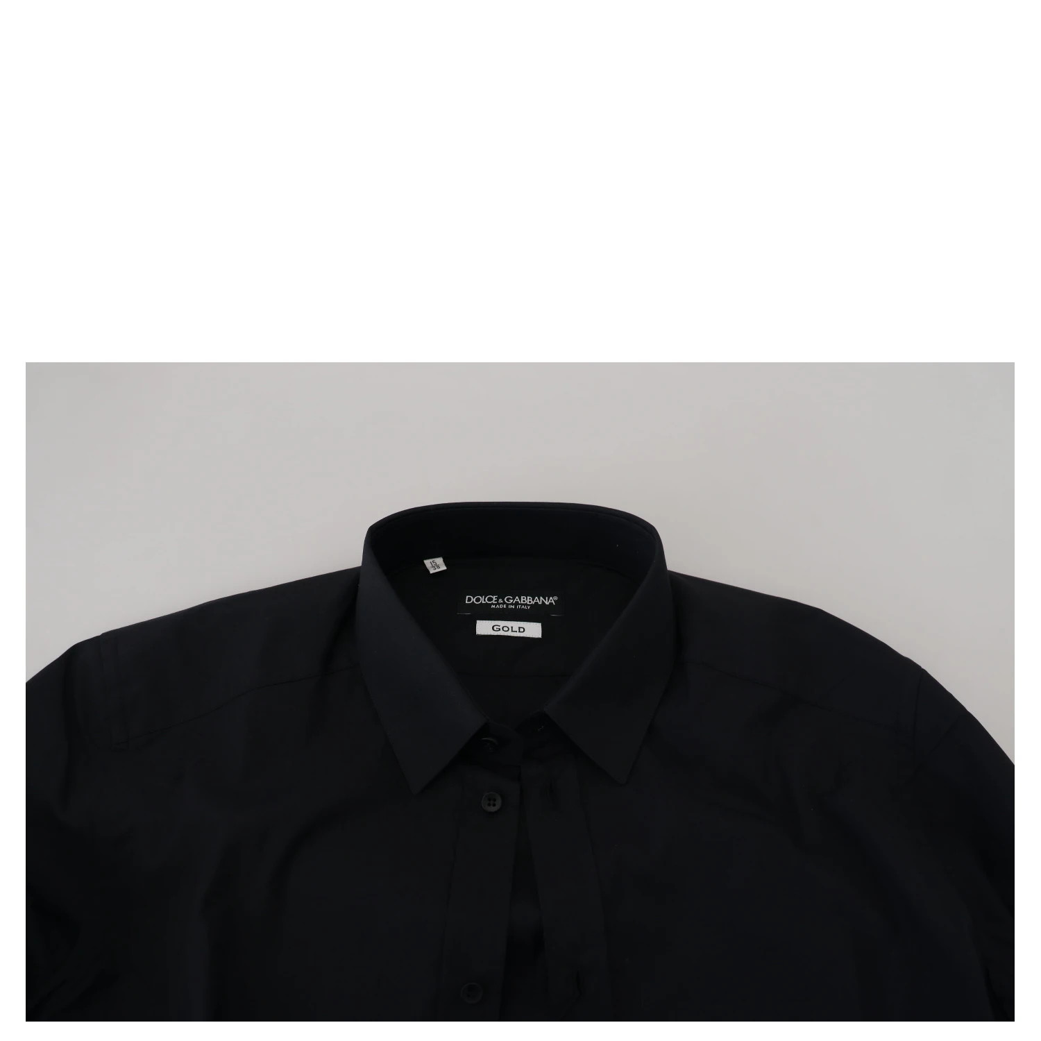 Black Cotton Slim Fit Formal Dress GOLD Shirt