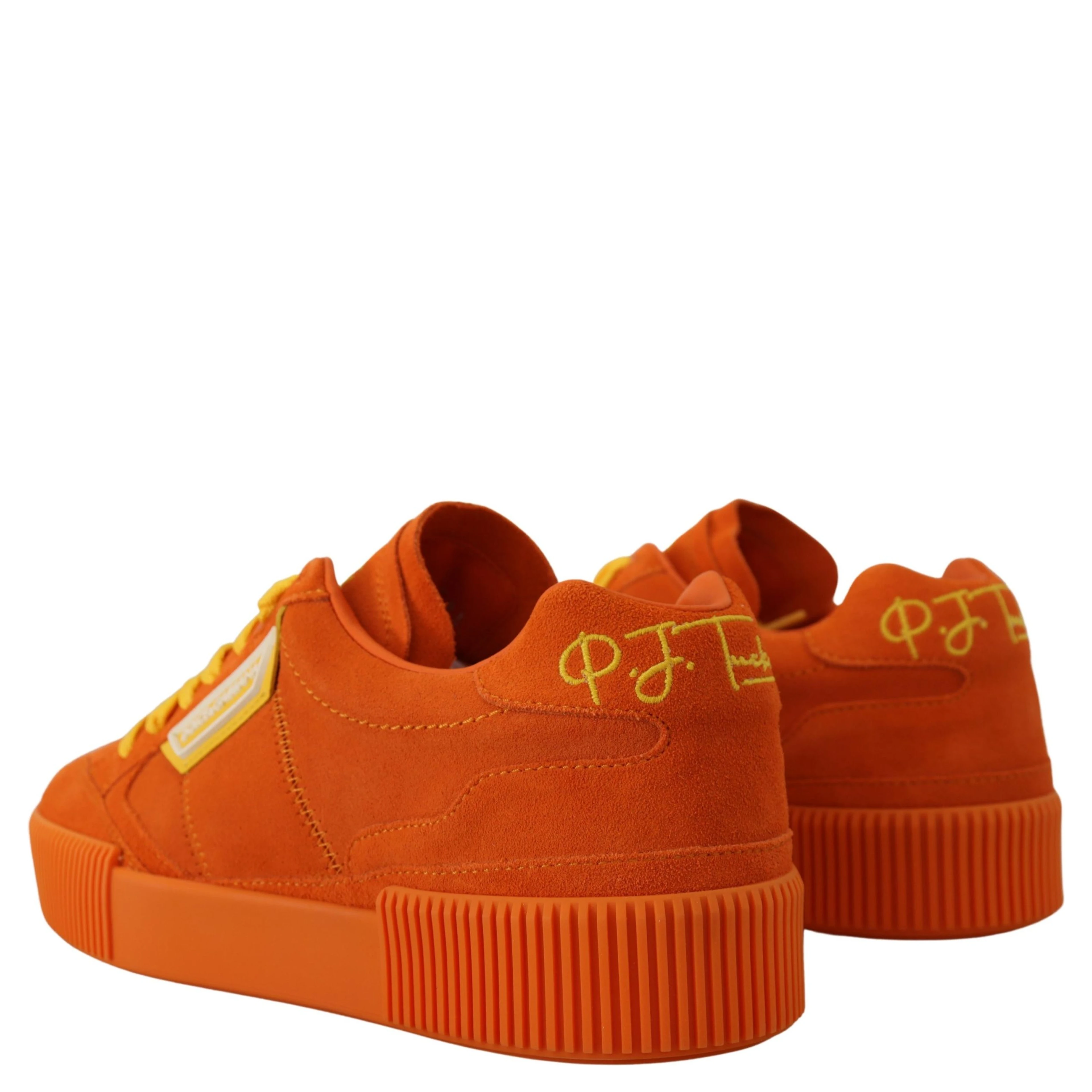 Orange Leather P.j. Tucker Sneakers Shoes
