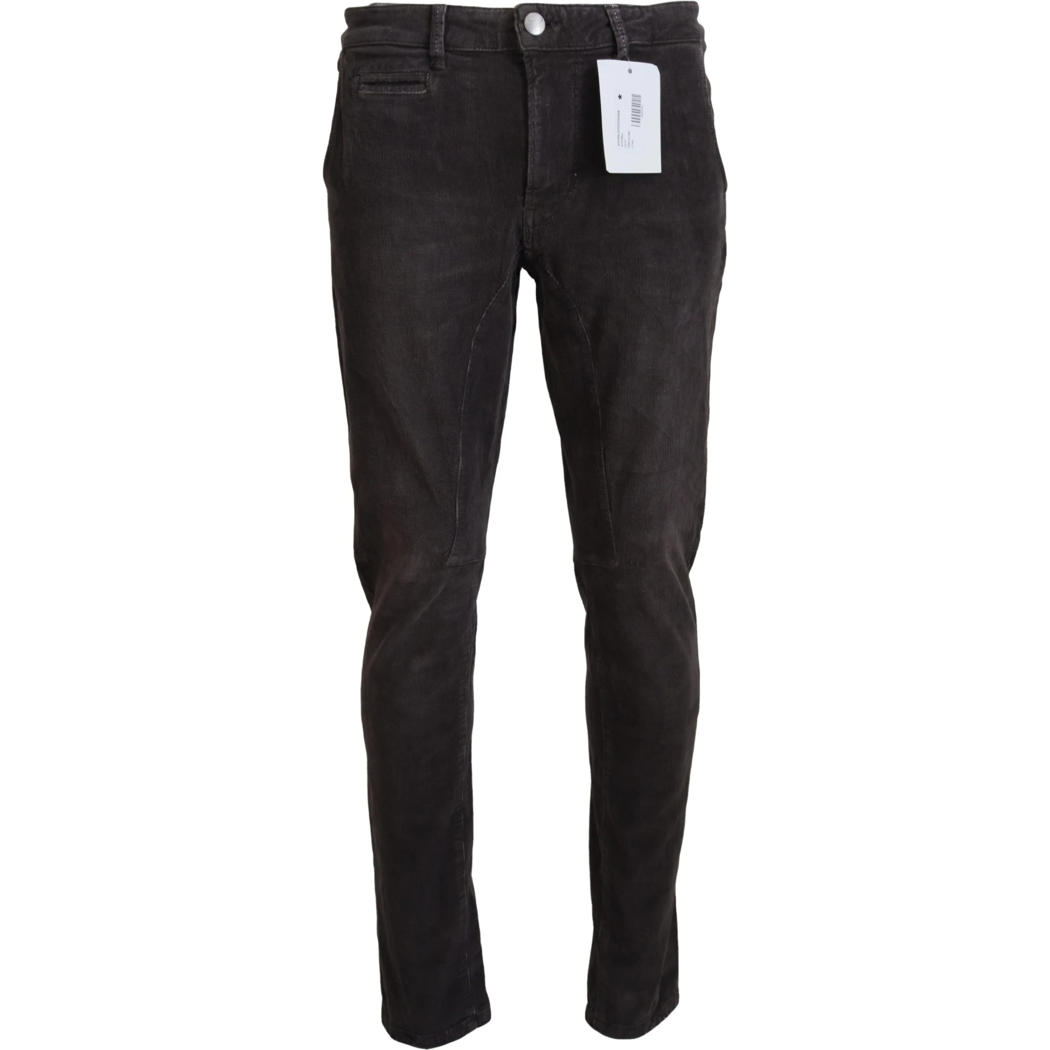 Brown Cotton Straight Fit Men Casual Pants