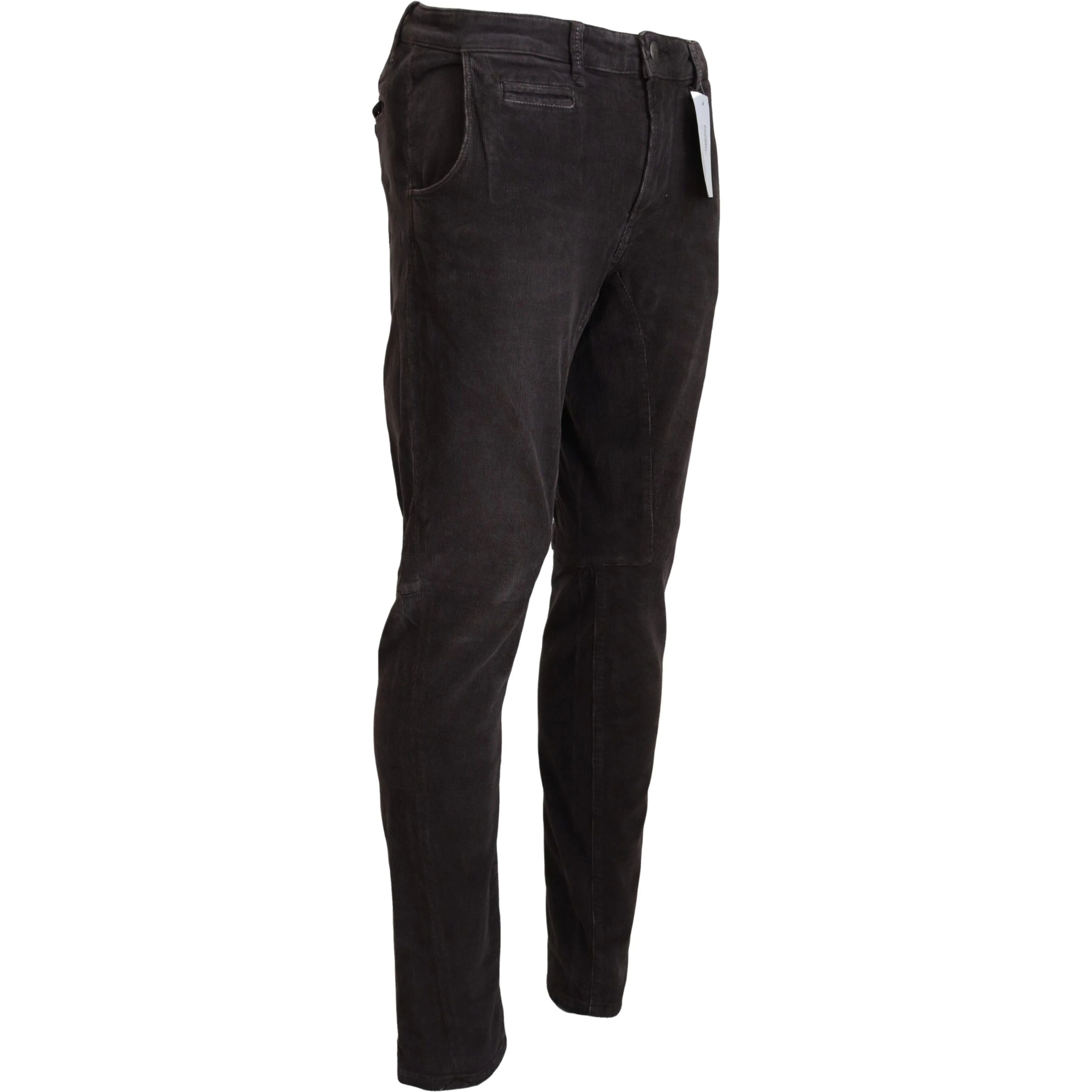 Brown Cotton Straight Fit Men Casual Pants
