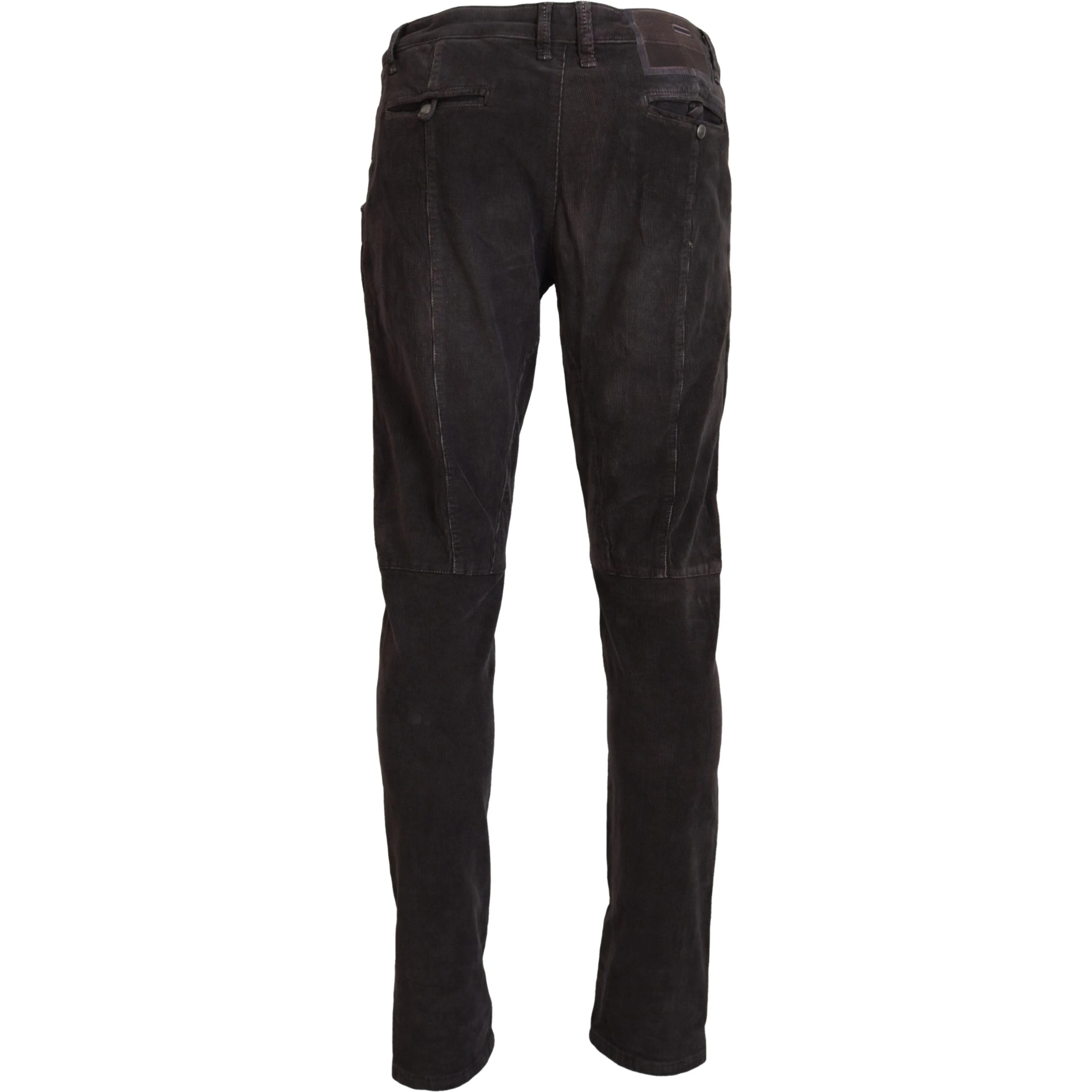 Brown Cotton Straight Fit Men Casual Pants