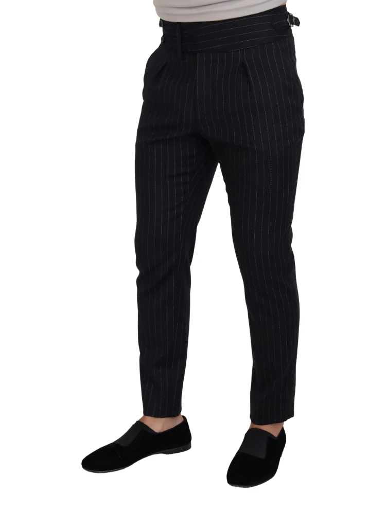Black Wool Striped Chino Pants alternative