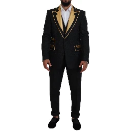 Black Gold Fantasy Tuxedo Slim Fit Suit