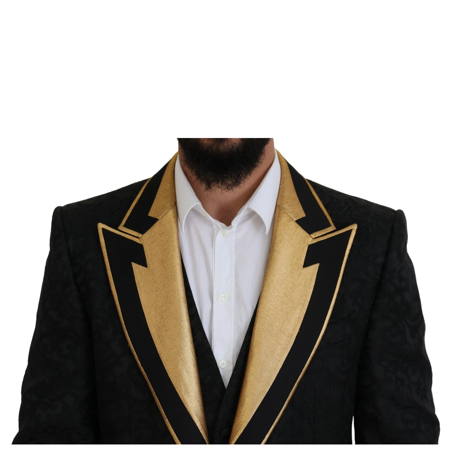 Black Gold Fantasy Tuxedo Slim Fit Suit