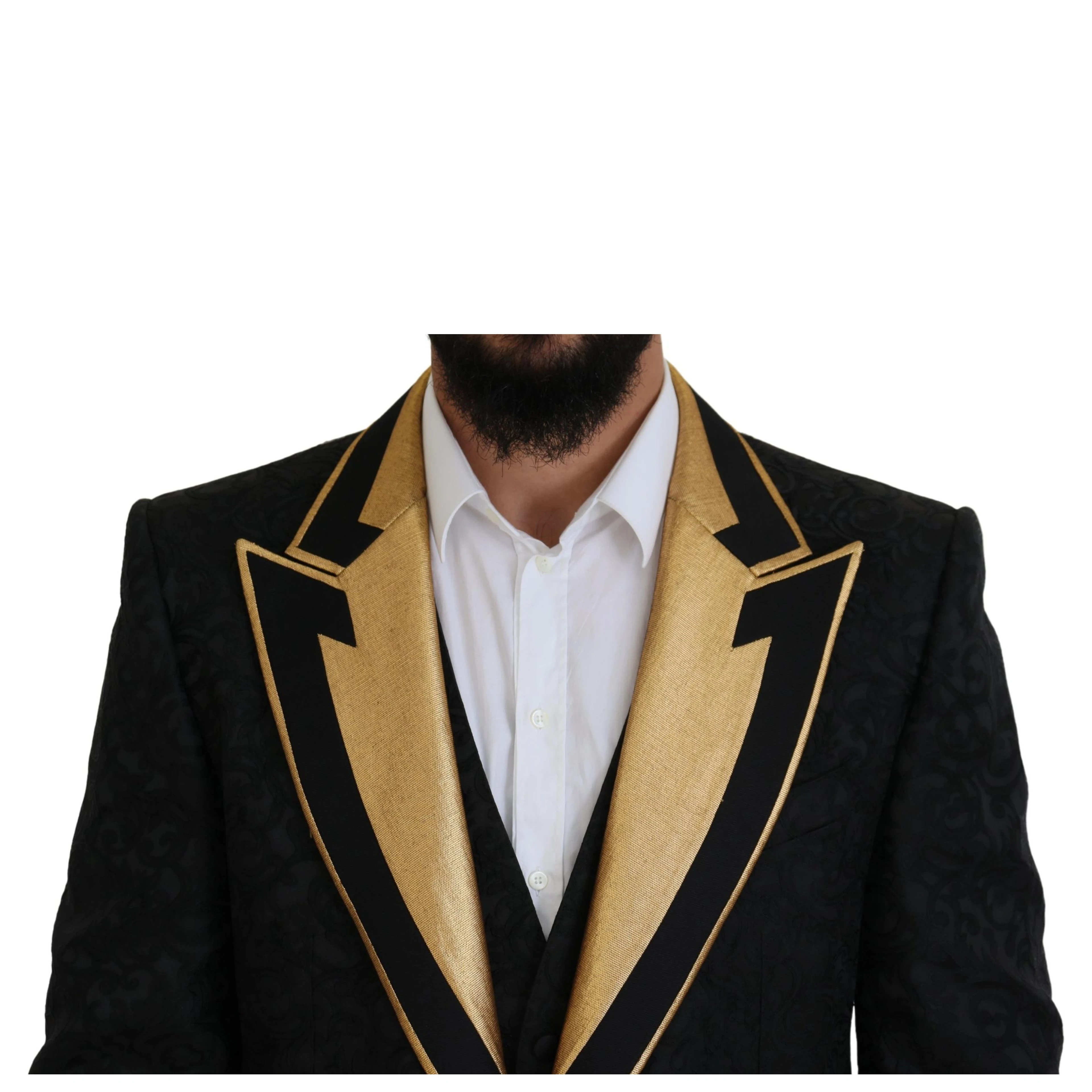 Black Gold Fantasy Tuxedo Slim Fit Suit