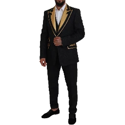 Black Gold Fantasy Tuxedo Slim Fit Suit