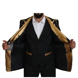 Black Gold Fantasy Tuxedo Slim Fit Suit