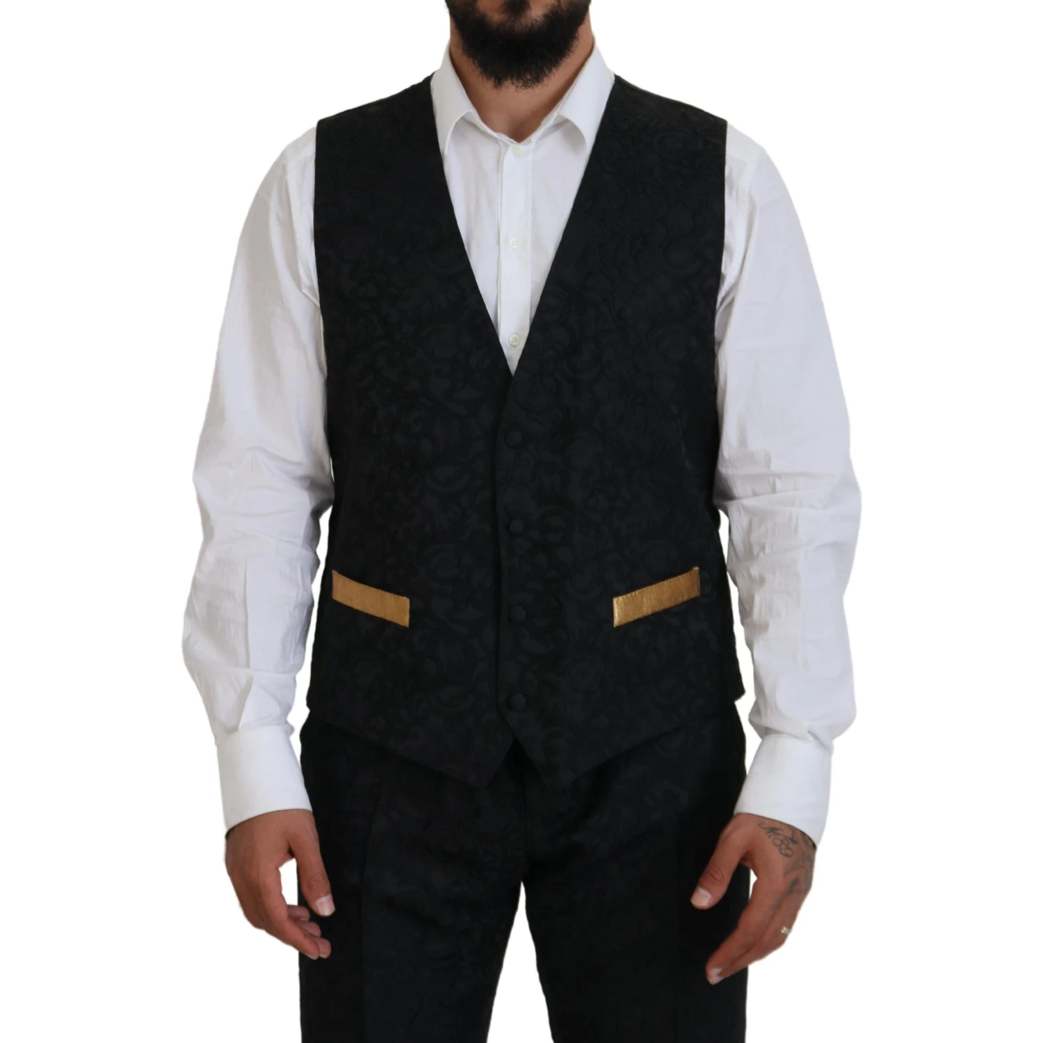 Black Gold Fantasy Tuxedo Slim Fit Suit