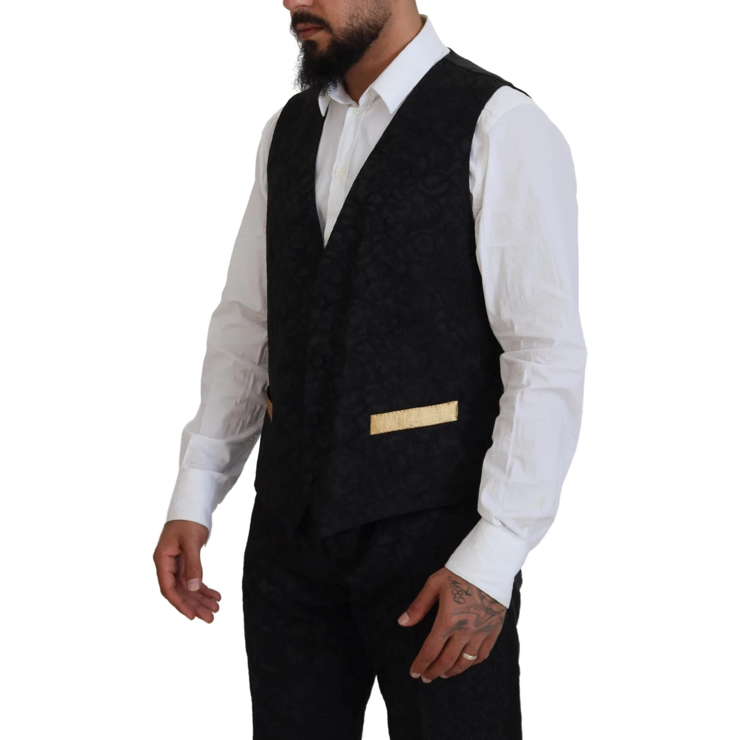 Black Gold Fantasy Tuxedo Slim Fit Suit
