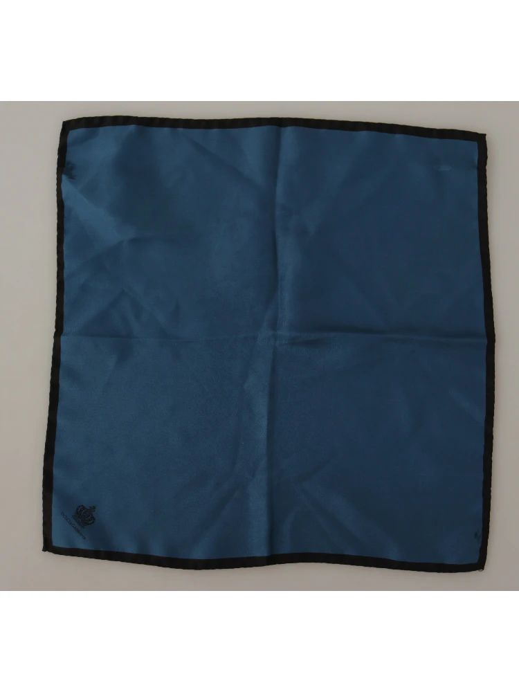 Black Blue DG Crown Printed Square Handkerchief Scarf