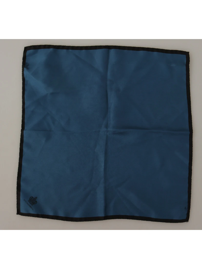 Black Blue DG Crown Printed Square Handkerchief Scarf