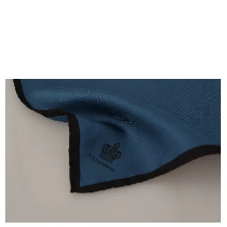 Black Blue DG Crown Printed Square Handkerchief Scarf