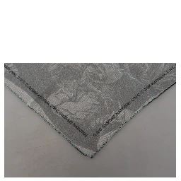 Gray Print Shawl Foulard Branded Scarf