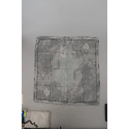 Gray Print Shawl Foulard Branded Scarf