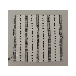White Dotted Stripes Square Handkerchief Viscose Scarf
