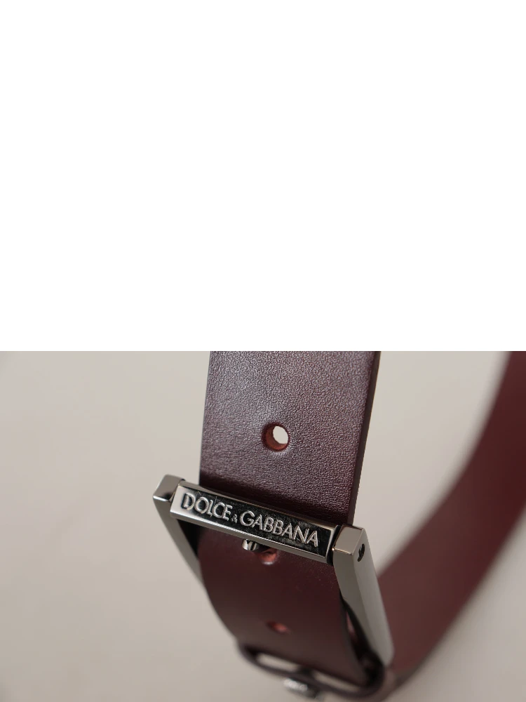Brown Leather Silver Metal Crown Buckle Belt alternative