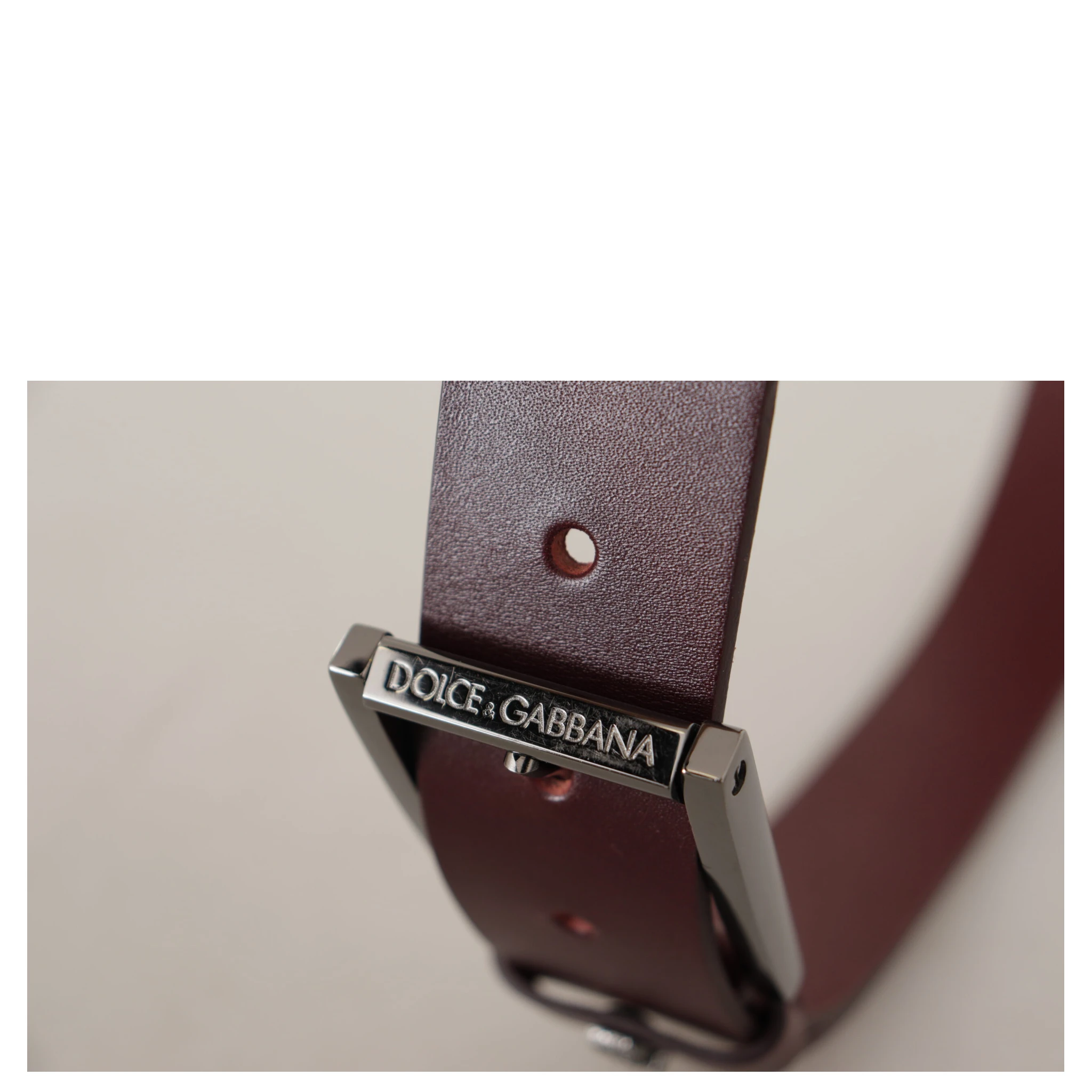 Brown Leather Silver Metal Crown Buckle Belt