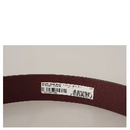 Brown Leather Silver Metal Crown Buckle Belt