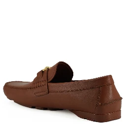 Natural Brown Calf Leather Loafers Shoes